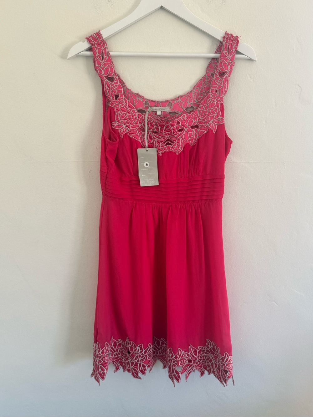 Lucy Paris Hot Pink Dress with Silver Embroidery